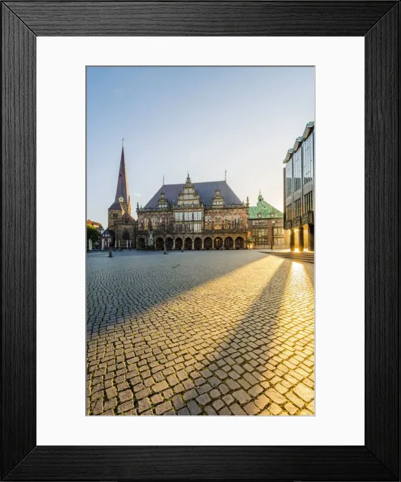 Framed Print : Bremen, Bremen State, Germany. Town Hall and Marktplatz at sunrise Framed Print : Bremen, Bremen State, Germany. Town Hall and Marktplatz at sunrise