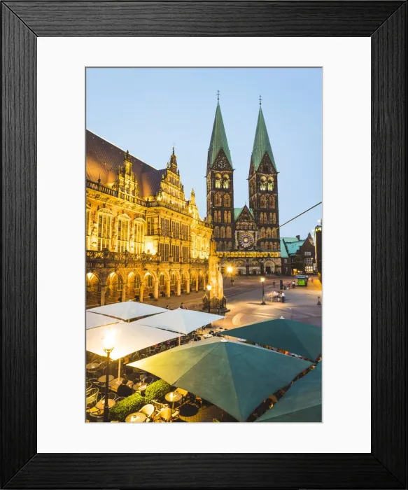 Framed Print : Bremen, Bremen State, Germany. Town Hall and St Framed Print : Bremen, Bremen State, Germany. Town Hall and St