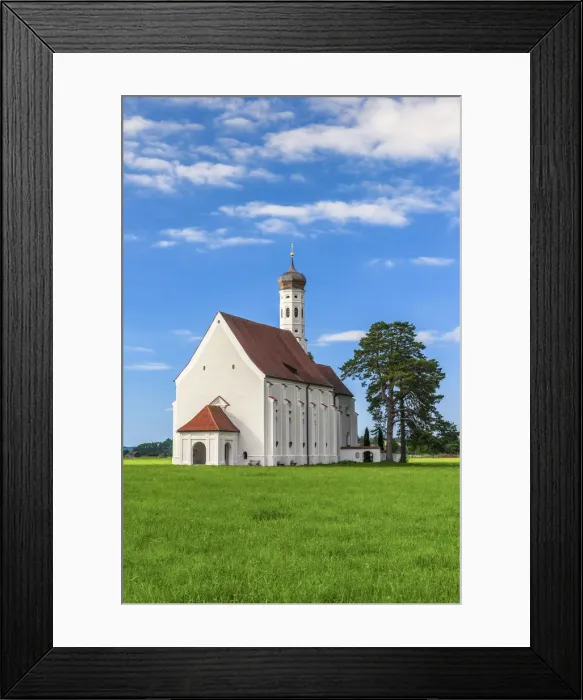 Framed Print : St. Coloman church, Schwangau, Bavaria, Germany Framed Print : St. Coloman church, Schwangau, Bavaria, Germany
