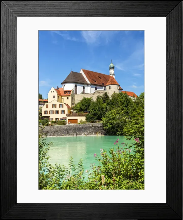 Framed Print : Franciscan Monastery of St Stephen or Franziskanerkloster, Fussen, Bavaria, Germany