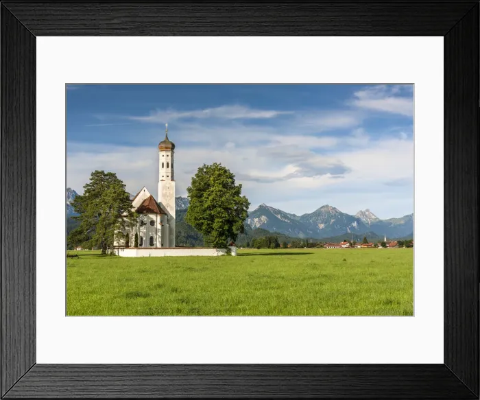 Framed Print : St. Coloman church, Schwangau, Bavaria, Germany Framed Print : St. Coloman church, Schwangau, Bavaria, Germany