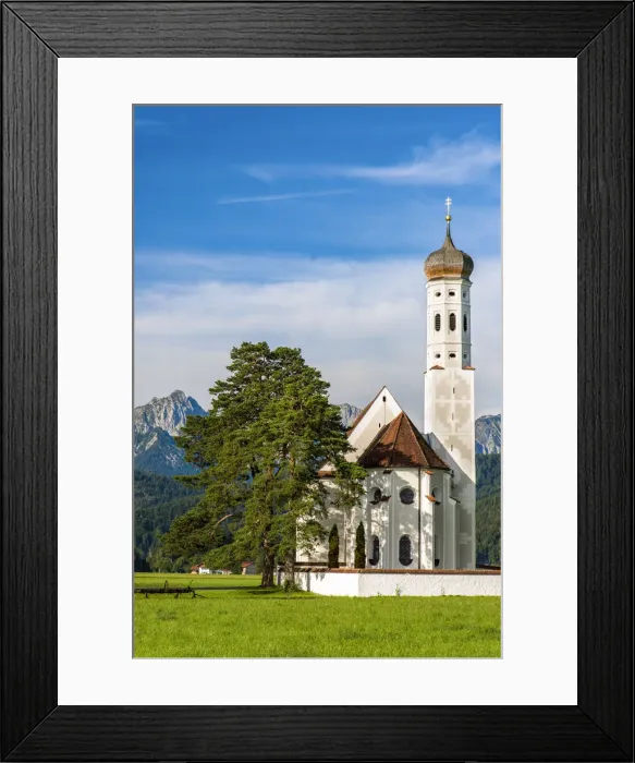 Framed Print : St. Coloman church, Schwangau, Bavaria, Germany Framed Print : St. Coloman church, Schwangau, Bavaria, Germany