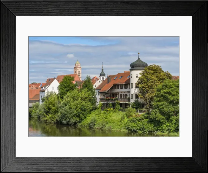 Framed Print : Donauworth and Danube River, Bavaria, Germany
