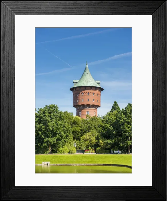 Framed Print : Cuxhaven, Lower Saxony, Germany. Water tower in the public park Framed Print : Cuxhaven, Lower Saxony, Germany. Water tower in the public park