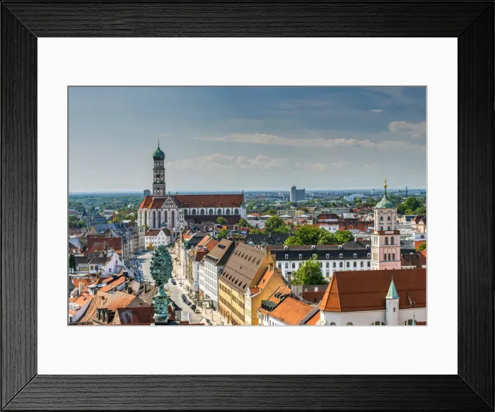 Framed Print : City skyline, Augsburg, Bavaria, Germany Framed Print : City skyline, Augsburg, Bavaria, Germany