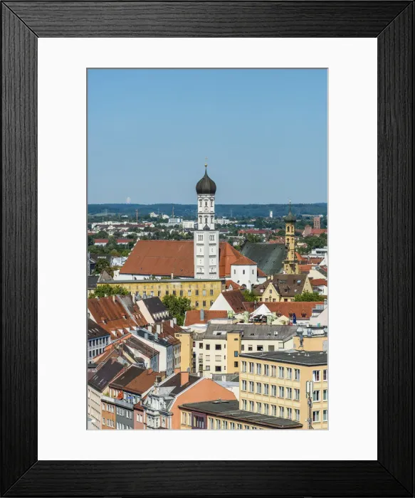 Framed Print : City skyline, Augsburg, Bavaria, Germany Framed Print : City skyline, Augsburg, Bavaria, Germany