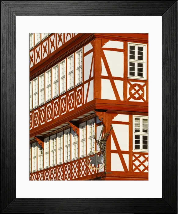 Framed Print : Germany, Hessen, Frankfurt Am Main, Romerplatz, Close-up of building Framed Print : Germany, Hessen, Frankfurt Am Main, Romerplatz, Close-up of building