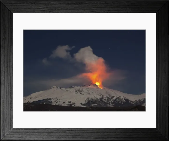 Framed Print : Italy, Sicily, Mt. Etna, 2nd paroxysmal event of 2012 taken from Monte Gurna Framed Print : Italy, Sicily, Mt. Etna, 2nd paroxysmal event of 2012 taken from Monte Gurna