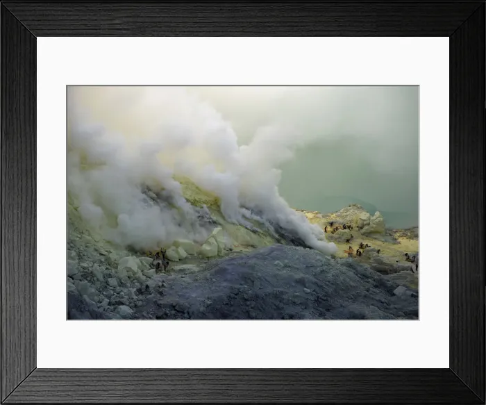 Framed Print : Indonesia, Java, Sunrise at Ijen Crater, one of the most impressive place on Java Island Framed Print : Indonesia, Java, Sunrise at Ijen Crater, one of the most impressive place on Java Island