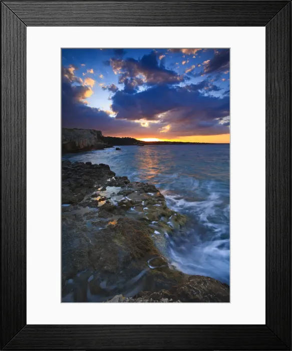 Framed Print : Italy, Sicily, Sunset on sea Framed Print : Italy, Sicily, Sunset on sea