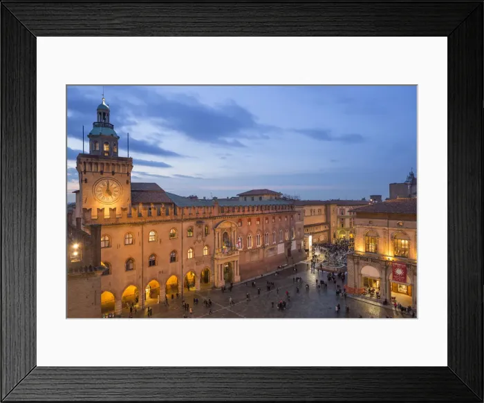 Framed Print : Italy, Emilia Romagna, Bologna, Maggiore square, d Accursio palace and Neptune Framed Print : Italy, Emilia Romagna, Bologna, Maggiore square, d Accursio palace and Neptune