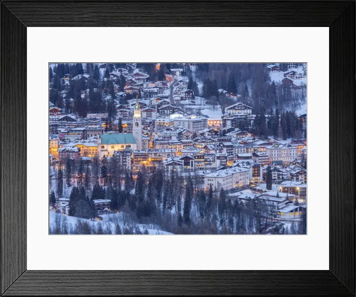 Framed Print : Italy, Veneto, Dolomites, Cortina d Ampezzo before the night Framed Print : Italy, Veneto, Dolomites, Cortina d Ampezzo before the night