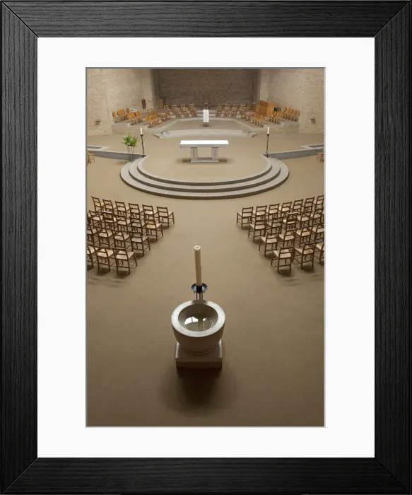 Framed Print : Europe, United Kingdom, England, Turners Hill, Worth Abbey, the interior of the abbey Framed Print : Europe, United Kingdom, England, Turners Hill, Worth Abbey, the interior of the abbey
