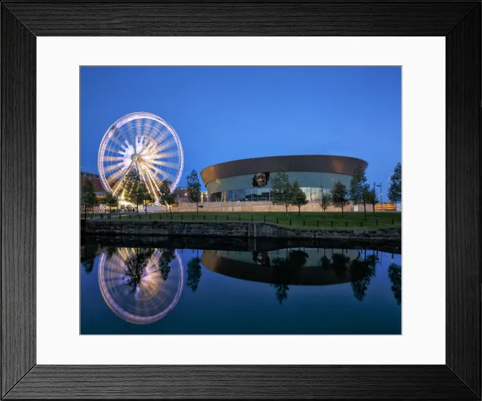Framed Print : Europe, United Kingom, England, Lancashire, Liverpool, Liverpool Wheel and Echo Arena