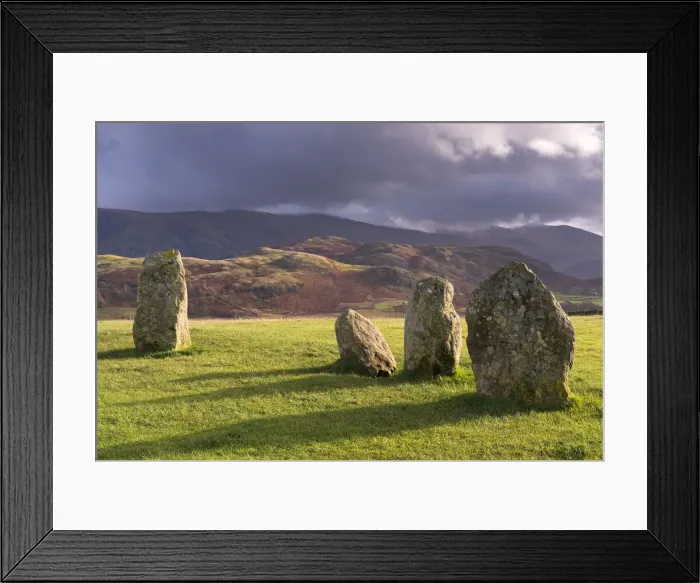Framed Print : Megalithic standing stones forming part of Castlerigg Stone Circle, Lake District Framed Print : Megalithic standing stones forming part of Castlerigg Stone Circle, Lake District