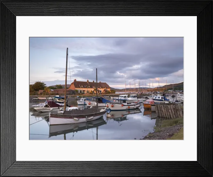 Framed Print : Boats moored in Porlock Weir Harbour, Exmoor, Somerset, England. Summer (July) Framed Print : Boats moored in Porlock Weir Harbour, Exmoor, Somerset, England. Summer (July)