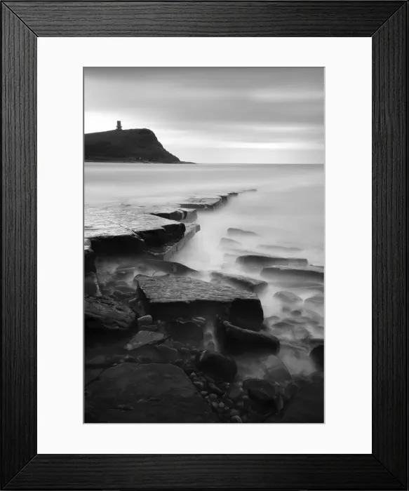 Framed Print : Rocks in Kimmeridge Bay with Clavell Tower in the background, Dorset, UK Framed Print : Rocks in Kimmeridge Bay with Clavell Tower in the background, Dorset, UK