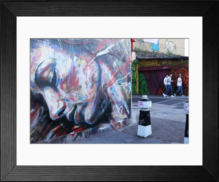 Framed Print : Europe, United Kingdom, England, London, East End, Hoxton, Brick Lane, graffiti Framed Print : Europe, United Kingdom, England, London, East End, Hoxton, Brick Lane, graffiti