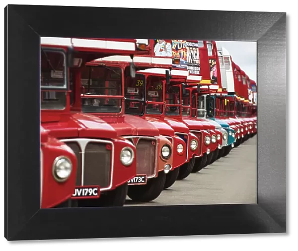 Iconic Routemasters at their 60th anniversary, Finsbury Park, London, UK
