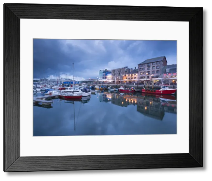 Framed Print : Evening at The Barbican, Plymouth, Devon. Summer (June) Framed Print : Evening at The Barbican, Plymouth, Devon. Summer (June)