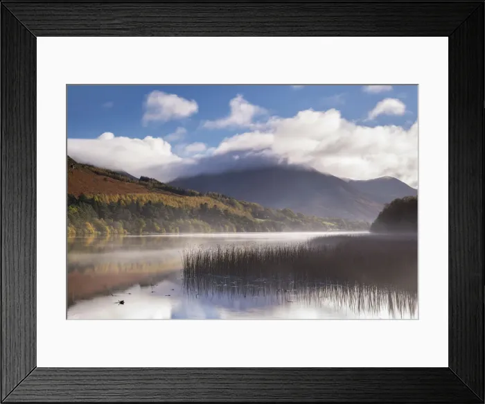Framed Print : Mist clears over Loweswater on a beautiful autumn morning, Lake District, Cumbria Framed Print : Mist clears over Loweswater on a beautiful autumn morning, Lake District, Cumbria