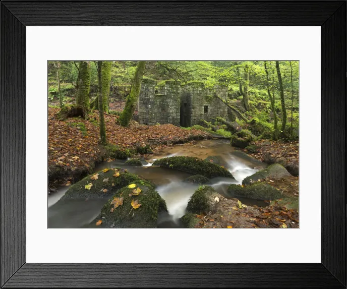 Framed Print : Remains of gunpowder mills at Kennall Vale Nature Reserve in Ponsanooth near Falmouth Framed Print : Remains of gunpowder mills at Kennall Vale Nature Reserve in Ponsanooth near Falmouth