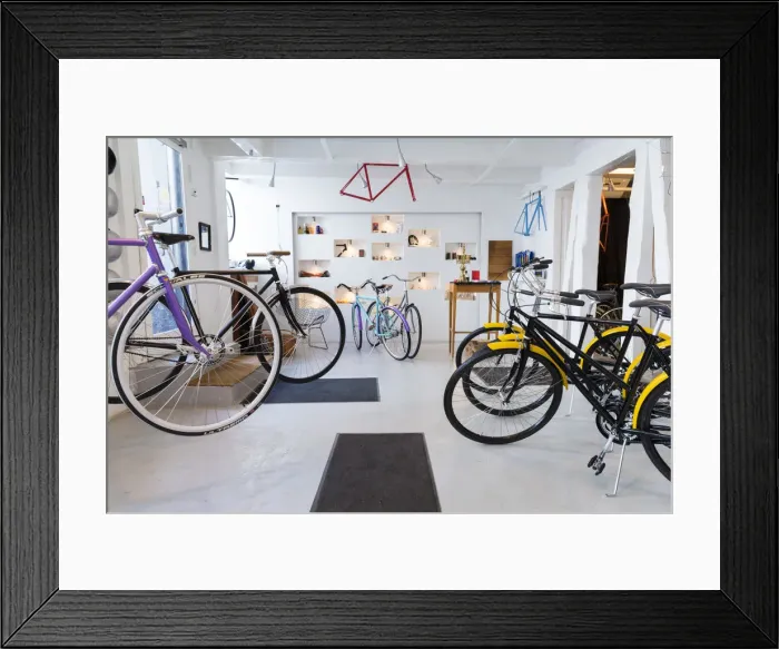 Framed Print : Denmark, Hillerod, Copenhagen. Cykelmageren Bike Shop Framed Print : Denmark, Hillerod, Copenhagen. Cykelmageren Bike Shop