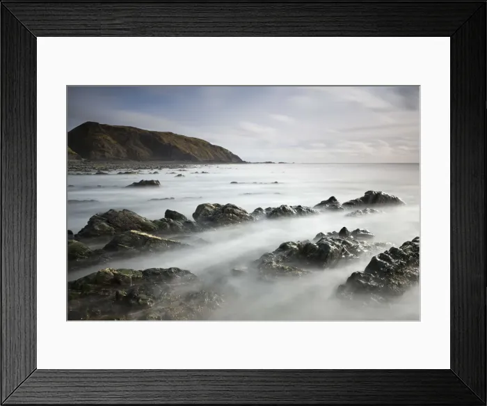 Framed Print : Rocky shores of Spekes Mill Mouth, Hartland, Devon, England. Spring (April) 2010