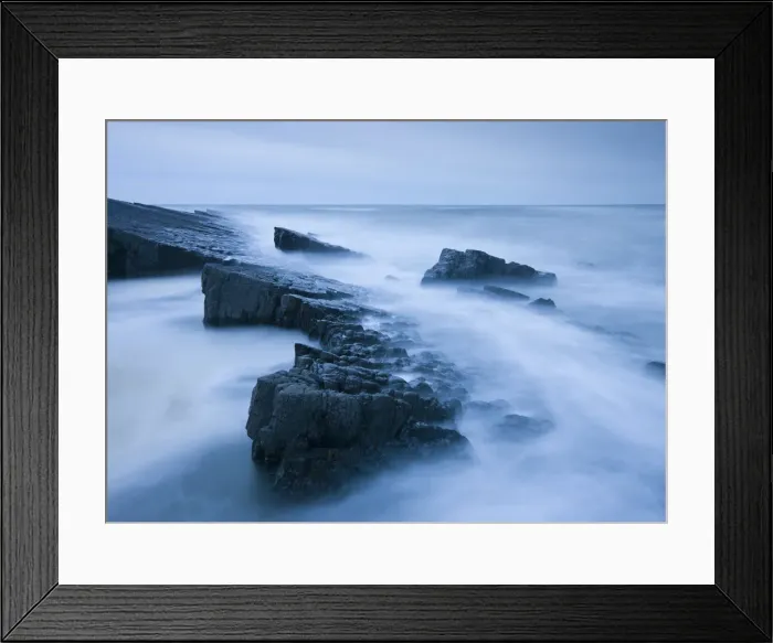 Framed Print : Swiling tide around jagged rocks on Spekes Mill Mouth beach, Hartland, Devon, England Framed Print : Swiling tide around jagged rocks on Spekes Mill Mouth beach, Hartland, Devon, England