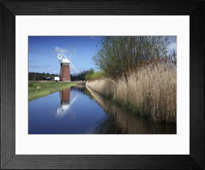 Framed Print : Horsey Mill Reflecting in Dyke, Norfolk Broads National Park, Norfolk, England Framed Print : Horsey Mill Reflecting in Dyke, Norfolk Broads National Park, Norfolk, England