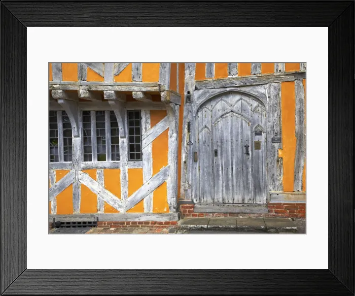 Framed Print : Timbered Building & Door, Little hall, Lavenham, Suffolk, England Framed Print : Timbered Building & Door, Little hall, Lavenham, Suffolk, England