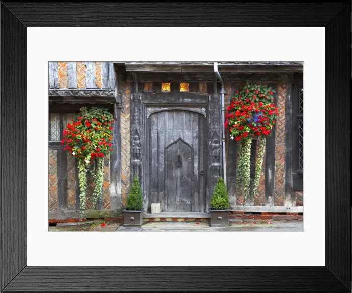 Framed Print : Timbered Building & Door, Lavenham, Suffolk, England Framed Print : Timbered Building & Door, Lavenham, Suffolk, England