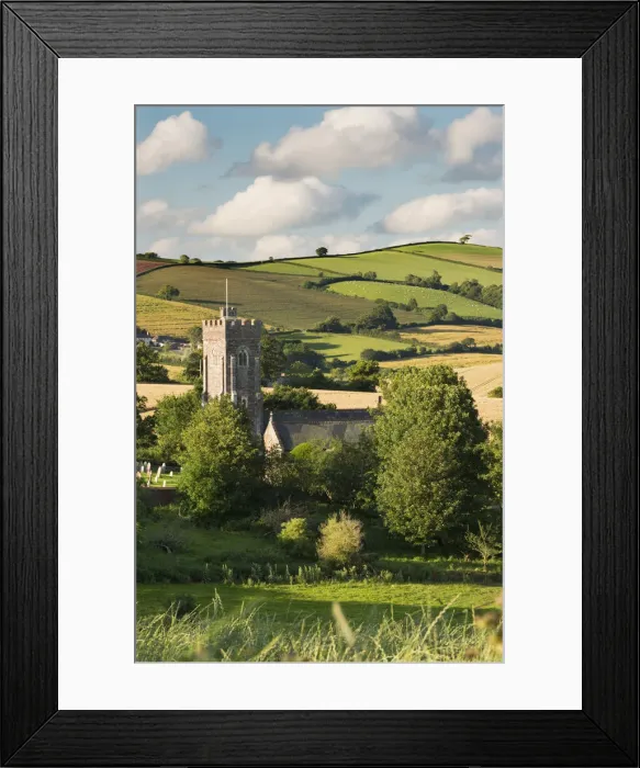 Framed Print : Rural Church surrounded by rolling countryside, Shobrooke, Devon, England. Summer (July) Framed Print : Rural Church surrounded by rolling countryside, Shobrooke, Devon, England. Summer (July)