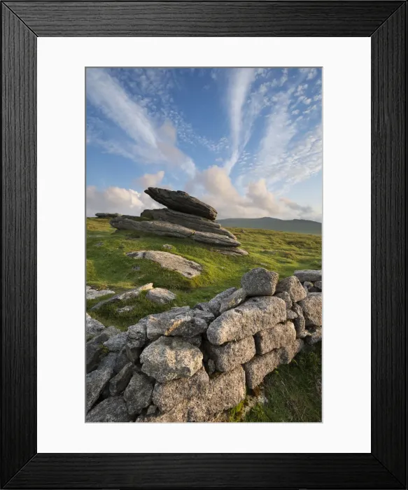 Framed Print : Summer at Irishmans Wall on Belstone Ridge, Dartmoor, Devon, England. Summer (June) Framed Print : Summer at Irishmans Wall on Belstone Ridge, Dartmoor, Devon, England. Summer (June)
