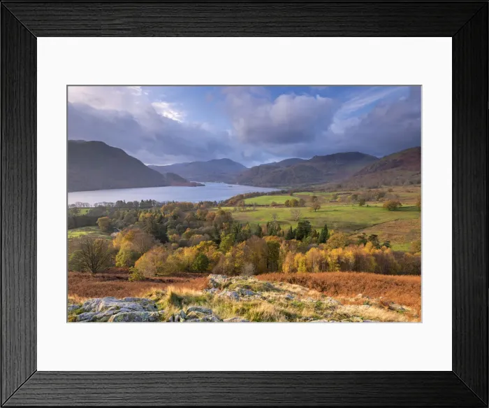 Framed Print : Autumnal view towards Ullswater in the Lake District National Park, Cumbria, England Framed Print : Autumnal view towards Ullswater in the Lake District National Park, Cumbria, England