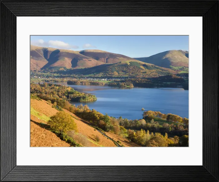 Framed Print : Derwent Water and Keswick from Catbells, Lake District National Park, Cumbria, England Framed Print : Derwent Water and Keswick from Catbells, Lake District National Park, Cumbria, England