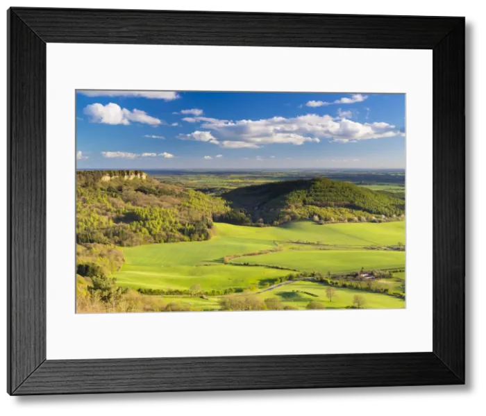 Framed Print : United Kingdom, England, North Yorkshire. The view from Sutton Bank in early Spring