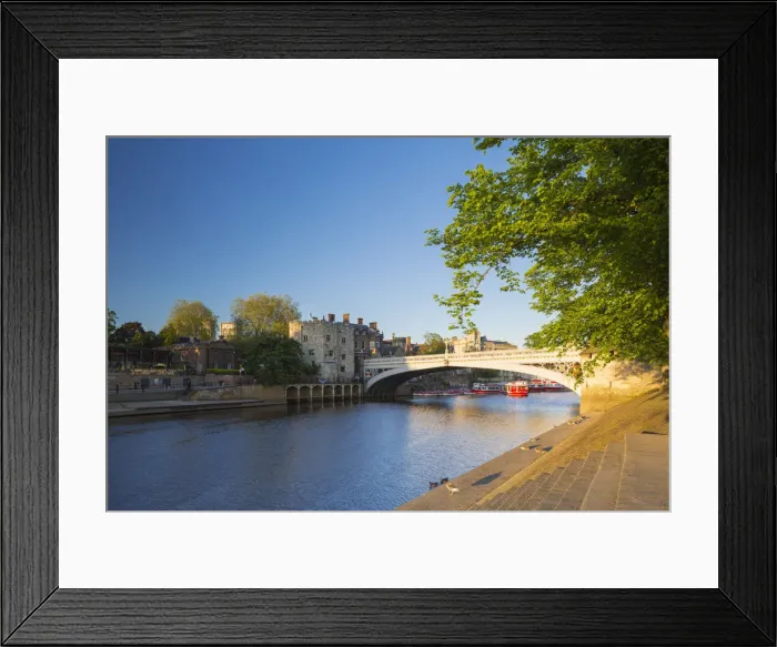 Framed Print : United Kingdom, England, North Yorkshire, York. Mid-summer evening light on Lendal Bridge Framed Print : United Kingdom, England, North Yorkshire, York. Mid-summer evening light on Lendal Bridge