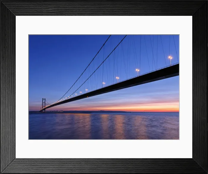 Framed Print : Europe, United Kingdom, England, East Yorkshire, Hull, Humber Bridge Framed Print : Europe, United Kingdom, England, East Yorkshire, Hull, Humber Bridge