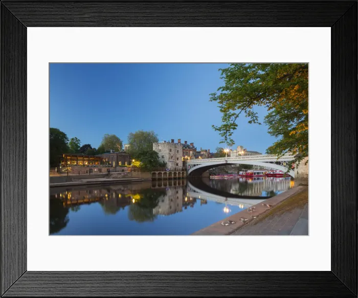 Framed Print : United Kingdom, England, North Yorkshire, York. Kendal Bridge at dusk Framed Print : United Kingdom, England, North Yorkshire, York. Kendal Bridge at dusk