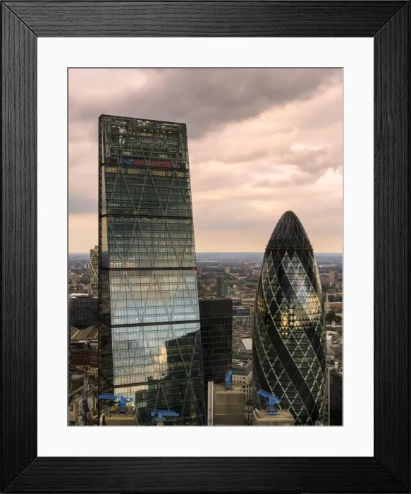 Framed Print : Europe, United Kingdom, England, Middlesex, London, Leadenhall Building and 30 St