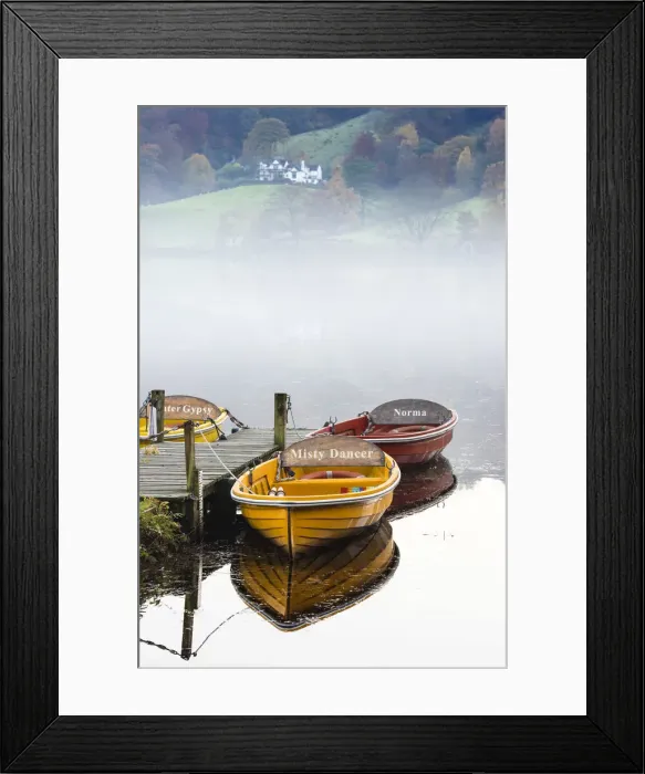 Framed Print : Boats on Grasmere, Cumbria, UK Framed Print : Boats on Grasmere, Cumbria, UK