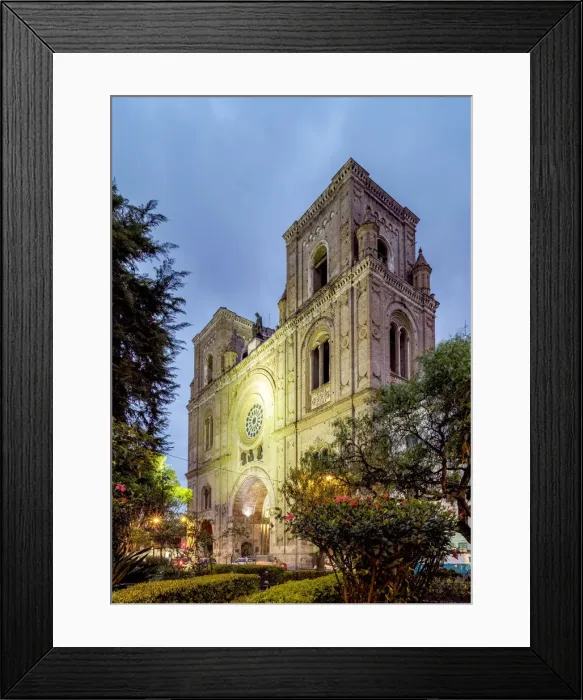 Framed Print : Cathedral of the Immaculate Conception at twilight, Calderon Park, Cuenca, Azuay Province Framed Print : Cathedral of the Immaculate Conception at twilight, Calderon Park, Cuenca, Azuay Province
