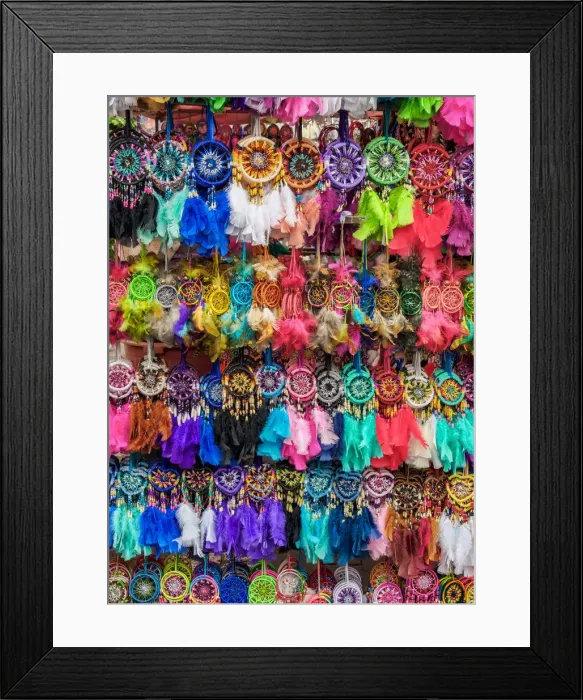Framed Print : Saturday Handicraft Market, Plaza de los Ponchos, Otavalo, Imbabura Province, Ecuador