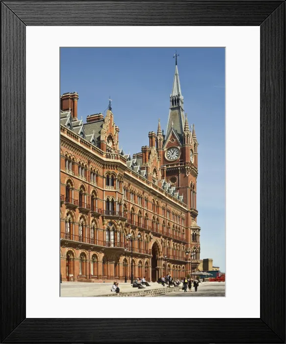 Framed Print : London, UK. Eurostar terminal St Pancras Station designed by Sir Gilbert Scott Framed Print : London, UK. Eurostar terminal St Pancras Station designed by Sir Gilbert Scott