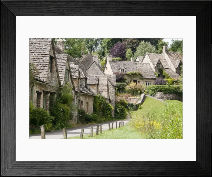 Framed Print : Famous Arlington Row of the 17th century stone cottages with steeply pitched roofs Framed Print : Famous Arlington Row of the 17th century stone cottages with steeply pitched roofs