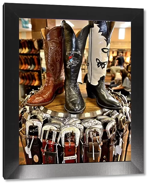 Cowboy boots in Alberta Boot Company, Calgary, Alberta, Canada, North America