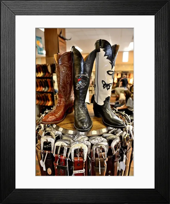Framed Print : Cowboy boots in Alberta Boot Company, Calgary, Alberta, Canada, North America Framed Print : Cowboy boots in Alberta Boot Company, Calgary, Alberta, Canada, North America