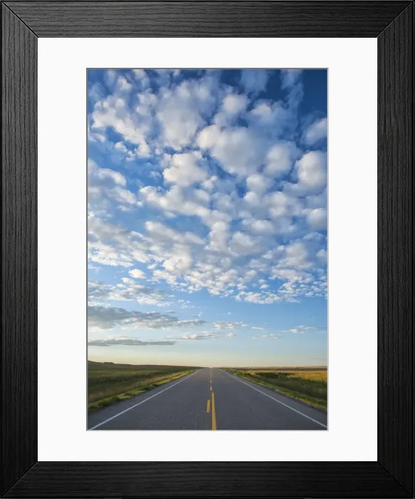 Framed Print : Canada, Alberta, Stavely, Rural highway