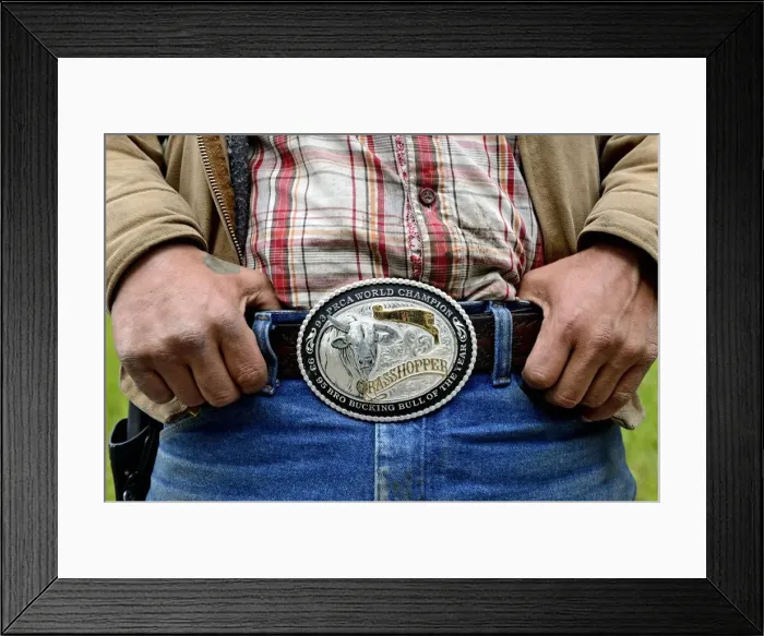 Framed Print : Buckle of a rodeo champions, Calgary, Alberta, Canada, North America Framed Print : Buckle of a rodeo champions, Calgary, Alberta, Canada, North America